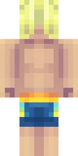 a summer surfer in board shorts with sun-bleached hair