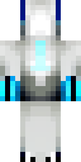 a snow fox spirit in white fur with blue markings
