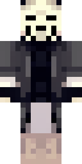a necromancer in tattered black robes with a bone mask