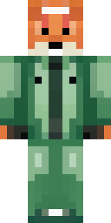 an anthropomorphic fox in a green explorer jacket