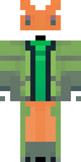 an anthropomorphic fox in a green explorer jacket