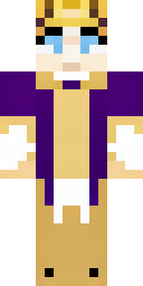 a young king in an ermine-trimmed purple cloak and gold crown