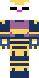 a piglin brute in gold armor with a snout and tusks