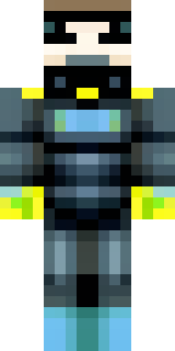 a modern scuba diver in a black wetsuit with a yellow tank
