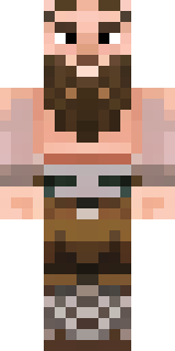 a viking warrior in fur and iron with a braided beard