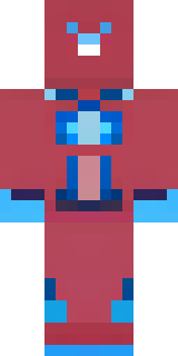 a masked hero in a sleek red and blue suit with a chest emblem