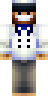 a cheerful chef in a white coat and tall hat with a wooden spoon