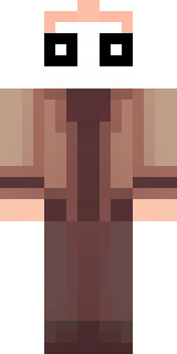a friendly villager librarian in brown robes with glasses