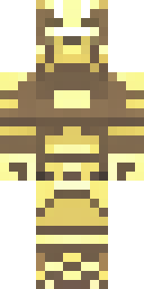 a piglin brute in gold armor with a snout and tusks