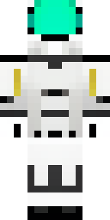 a mecha pilot in a white flight suit with a segmented helmet