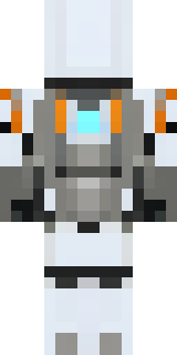 a mecha pilot in a white flight suit with a segmented helmet
