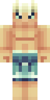 a summer surfer in board shorts with sun-bleached hair