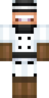 a cheerful chef in a white coat and tall hat with a wooden spoon