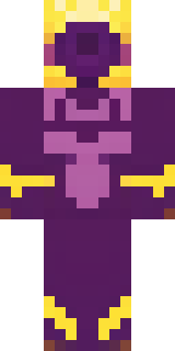 a nether hunter in crimson hide with glowing gold trim
