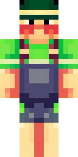 a farmer villager in a straw hat with a green apron