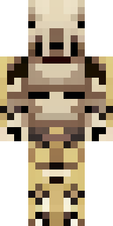 a piglin brute in gold armor with a snout and tusks