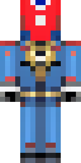 a masked hero in a sleek red and blue suit with a chest emblem