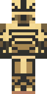 a piglin brute in gold armor with a snout and tusks