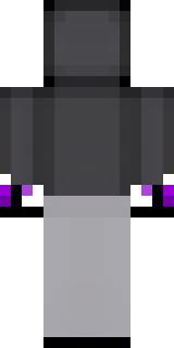 an enderman-inspired figure, tall and black with purple eyes