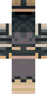 a ronin in weathered dark armor and a straw hat