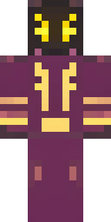 a nether hunter in crimson hide with glowing gold trim