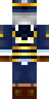 an airship captain in a navy coat with copper gadgets