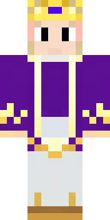 a young king in an ermine-trimmed purple cloak and gold crown