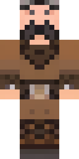 a viking warrior in fur and iron with a braided beard
