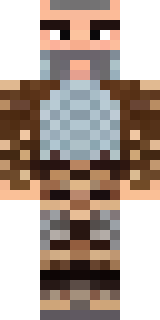 a viking warrior in fur and iron with a braided beard