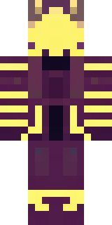 a nether hunter in crimson hide with glowing gold trim
