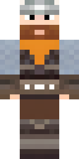 a viking warrior in fur and iron with a braided beard
