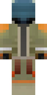 a battle-worn pilot in orange plating with scorch marks