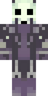 a necromancer in tattered black robes with a bone mask