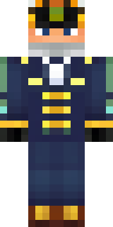 an airship captain in a navy coat with copper gadgets