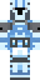 a frost knight in ice-blue armor rimed with snow