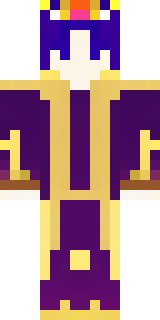 a young king in an ermine-trimmed purple cloak and gold crown