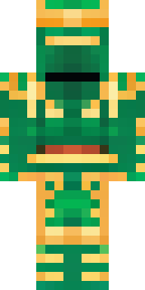 a jade samurai in green and gold ceremonial armor