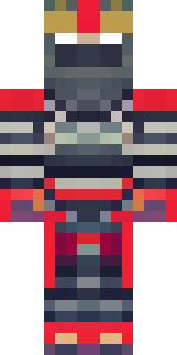 a samurai in red lacquered armor with a horned helmet