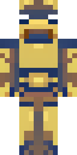 a piglin brute in gold armor with a snout and tusks