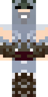 a frost viking in white furs and a horned helm