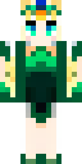 a queen in a flowing emerald gown with a silver tiara
