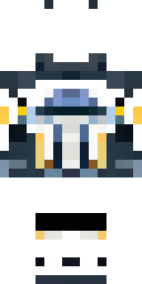 a mecha pilot in a white flight suit with a segmented helmet