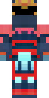 a samurai in red lacquered armor with a horned helmet