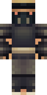 a ronin in weathered dark armor and a straw hat
