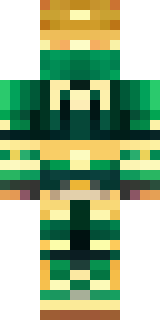 a jade samurai in green and gold ceremonial armor