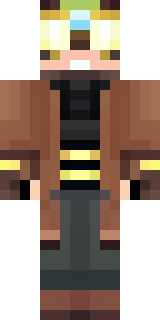 a steampunk inventor in a brown leather coat and brass goggles