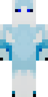 a snow fox spirit in white fur with blue markings