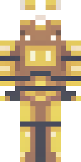 a piglin brute in gold armor with a snout and tusks