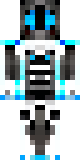 a chrome android with glowing blue eyes and exposed joints