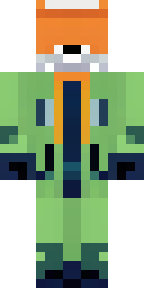 an anthropomorphic fox in a green explorer jacket